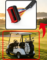 Adaptateur de faisceau de câblage électrique OEM personnalisé pour voiturette de golf électrique avec conducteur en cuivre pur et isolation en PVC