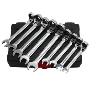 Movable head set, auto repair tool 72 tooth 12 piece dual-use ratchet wrench set, tire removal tool