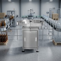 Machine de désagrégeation de bouteilles semi-automatique de type plateau tournant, facile à utiliser, pour l'industrie des boissons gazeuses, capacité de 1000 à 5000 BPH