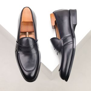 2026 New Plus Size Business Leather Shoes Slip-on Genuine Leather <b>Comfortable</b> Casual Leather Shoes - Product Image 3