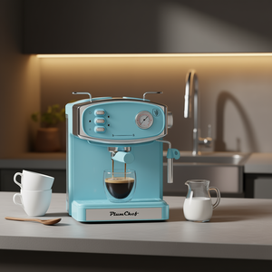 Machine à expresso PlumChef 20 bars, réservoir d'eau de 54 oz, machine à café semi-automatique, cappuccino, latte, buse vapeur - Product Image 2