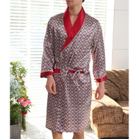 Vente flash : Ensemble de pyjama et robe de chambre en satin pour homme à prix avantageux