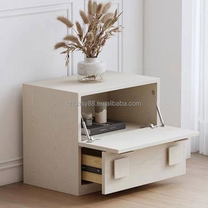 Meuble de rangement mural moderne de style mid-century en bois massif, simple et créatif, pour salon, chambre à coucher, combinaison de rangement au sol, seau, hôtel - Product Image 2