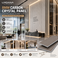 Panneau mural en cristal de carbone imperméable et ignifuge de 8 mm pour les halls d'immeubles de bureaux, les zones de réception, la rénovation de bureaux