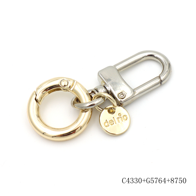 Custom Etch logo Lobster Clasp  Key Chain Wholesale Metal Key Chain with Spring Ring and Key Charm
