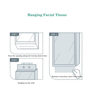 Prix de gros d'usine Papier de soie suspendu Pâte de bois vierge ultra doux 4ply Tenture murale Cuisine Papier de soie faciale - Product Image 6