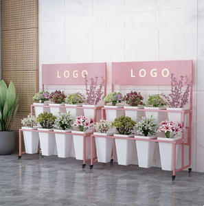 Передвижная Цветочная подставка, специальная витрина для цветочных ведер в цветочных магазинах и железная многослойная подставка для цветов на свадьбу - Product Image 1