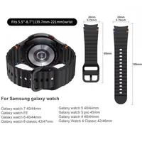 Correa de silicona original para Samsung Galaxy Watch 7/FE/5 Pro, pulsera para Samsung Galaxy Watch 6/4 Classic, correa de 44mm y 40mm.