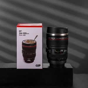 रचनात्मक फोटोग्राफर उपहार कैमरा लेंस कॉफी मग स्टेनलेस स्टील अछूता गिलास कप - Product Image 2