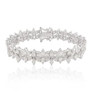 Pulsera de tenis de lujo de plata de ley 925 con moissanita, estilo cadena, joyería de moda hip hop, accesorio de diseño llamativo - Product Image 2