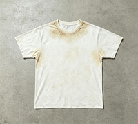 T-shirts personnalisés sur mesure 280 g/m² lavés pour l'été, impression DTG logo haute qualité, t-shirt surdimensionné effet délavé