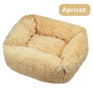 Luxus flauschiges Haustier bett 40cm bis <span class=keywords><strong>100cm</strong></span> rundes Donut Nest Hund und Katze Schlafsack Kissen Bequemes Kunst pelz festes Muster - Product Image 6