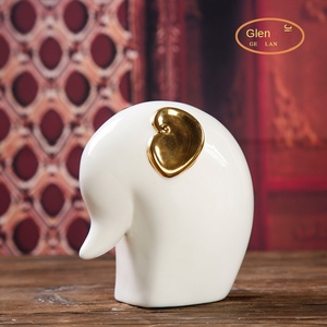 Statue d'éléphant en céramique Art Déco, décoration d'intérieur pour Thanksgiving - Product Image 2