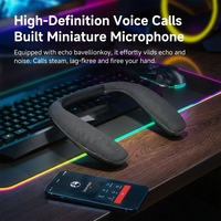Nuevo Altavoz Inalámbrico con Banda para el Cuello V5.3, con Cubierta de Tela, Portátil, Estéreo, Bajos Profundos, Reproductor de Audio para Juegos, Exteriores y Hogar