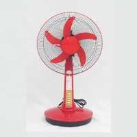 Ventilateur de table mécanique en plastique solaire 12V DC à économie d'énergie avec charge de la batterie Lumière LED à hauteur réglable et rechargeable