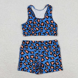 Conjunto de Ropa de Yoga sin Mangas para Niñas, Chaleco con Estampado de Cactus y Leopardo, Ropa de Yoga para Niñas, Conjuntos de Ropa de Verano para Natación - Product Image 5