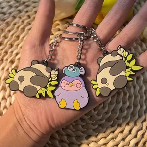 <span class=keywords><strong>Portachiavi</strong></span> Personalizzato in PVC Morbido 2D 3D, Personaggio Cartoon Carino in Silicone, Regalo Promozionale Aziendale o di Compleanno - Product Image 3