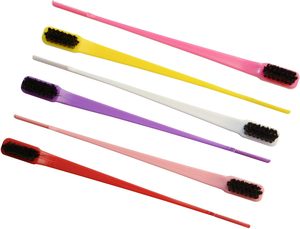 Brosse professionnelle double face imperméable en nylon pour le contrôle des bords des cheveux de bébé, 8 couleurs, douce et durable – Vente chaude - Product Image 4