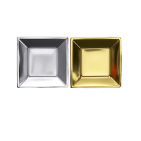 Assiettes carrées jetables en plastique pour sushis, épaisseur 2 mm, 7 et 9 pouces, pour pique-nique, fête, barbecue, bonbons, fruits, salades, steak et restauration rapide