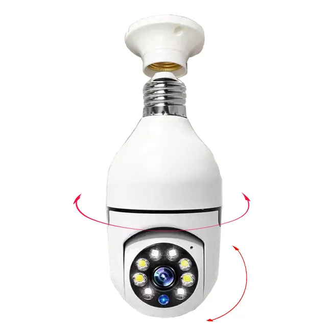 Home Security Mini Surveillance Cameras Two Way Voice Intercom Infrared Night Vision Free Installation Light Bulb Cameras