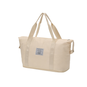 Bolsa de almacenamiento de viaje de 36-55L, resistente al agua, para viajes de ocio, unisex, color sólido, mango suave, parte inferior expandible - Product Image 2