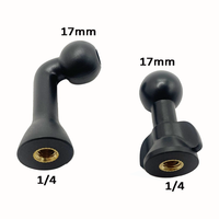 Adaptateur de trépied pour selfie stick en matériau PC durable Netural SM-BJ3, support de téléphone à boule de 14-17 mm, extension pour appareils de 3,5 à 13 pouces
