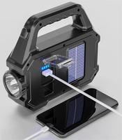 Linternas LED de Alto Brillo de Fábrica con Energía Solar Batería Incorporada Recargable y Función de Power Bank