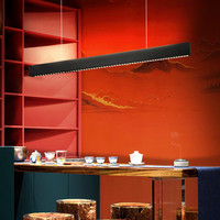 Luminaire LED moderne pour bureau, lampe à bande LED mince, suspension linéaire, lustre