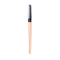 Rasoir à sourcils en alliage de zinc, durable et robuste, outil de beauté, personnalisation de la couleur du manche, vente en gros