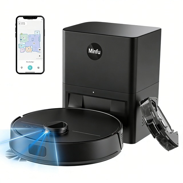High Suction Power Robotic Self-Emptying Multifunctional Sweeping and Wet Mopping Robot Automatic Cleaning Vacuum Cleaner