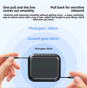 Câble de données rétractable USB Type-C vers Type-C 240W à charge rapide en PVC avec <span class=keywords><strong>garantie</strong></span> de 12 mois pour téléphone portable, tablette, voiture - Product Image 3
