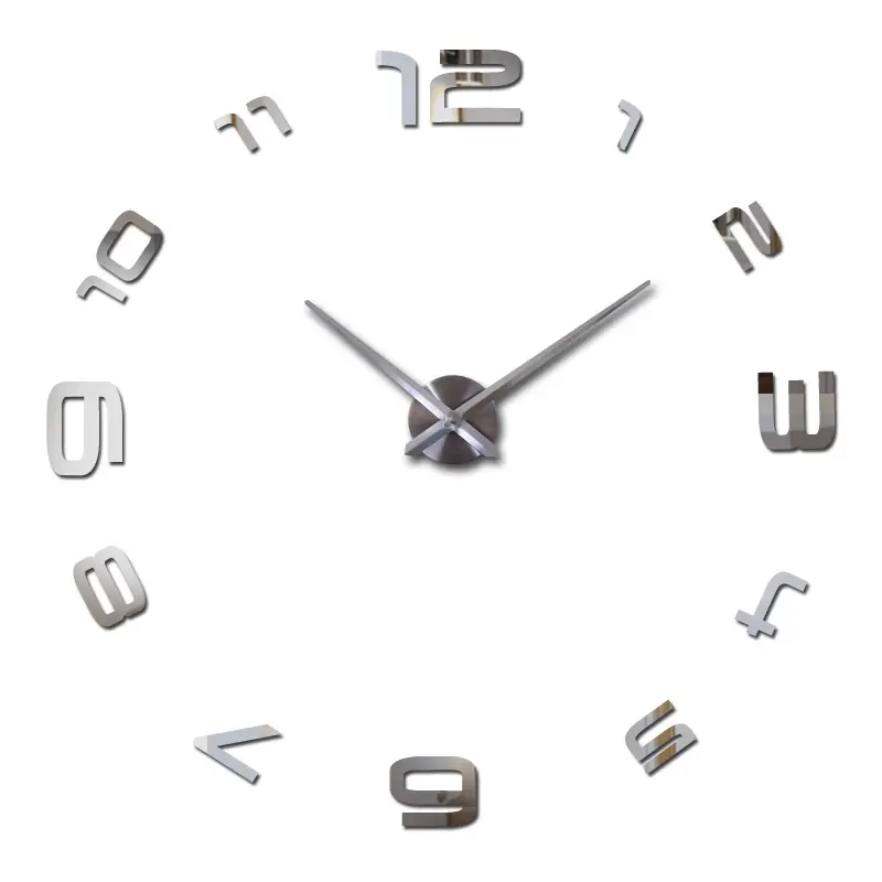 Grandi orologi da parete fai-da-te all'ingrosso fornitori numeri orologi da parete 3D per la decorazione della parete
