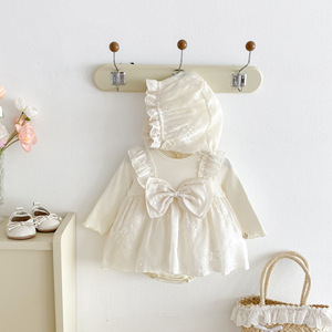 春季婴儿衣服新生儿连体衣甜美女童长袖连体衣 - Product Image 2