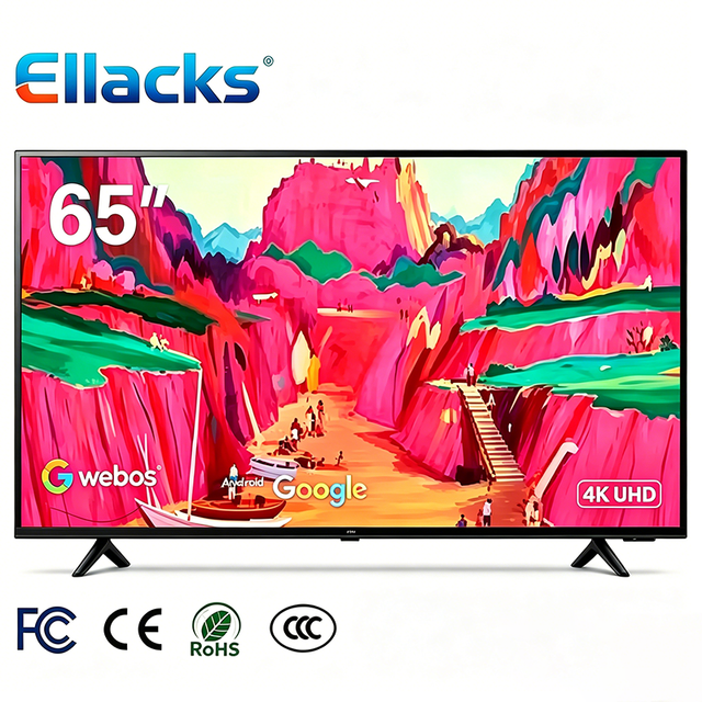 Big Screen Frameless Smart TV 65 Inch 4K Slim UHD Ultra-thin LCD LED HDR10 QLED WIFI Television with Android Google Webos