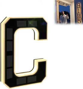 LED Solar Powered Lights Waterproof LED House Numbers-Black Modern Design for Outdoor Use for Garden Yard Street Home Decoration - Product Image 3