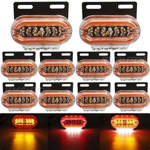 4 x feux de gabarit pour camion 24V 29 LED, feux latéraux clignotants pour camion, remorque, bus, fourgonnette, feux de signalisation, feux extérieurs de voiture, rouge ambre - Product Image 1