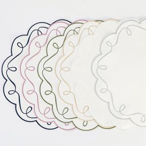 <b>Round</b> Cotton Embroidery Lightweight Washable Colorful Dining Table Decoration Wedding Restaurant Heat Insulation <b>Placemat</b> - Product Image 2