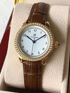 Reloj de pulsera de moda para mujer, lujoso, resistente al agua, estilo moderno, correa de cuero con diamantes de imitación. - Product Image 1