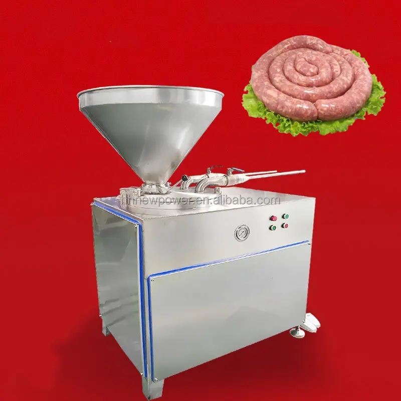 Industrial Automatic Big Sausage Stuffing Fill Twist Maker Sausages Filler Stuffer Make Machine Price