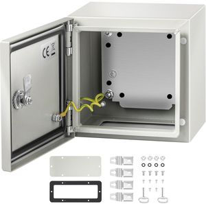 4X Steel <b>Electrical</b> Junction Box 8 X 6'' IP66 Waterproof Dustproof for Outdoor/Indoor Electronics <b>Instrument</b> Enclosures D0100HRS - Product Image 1