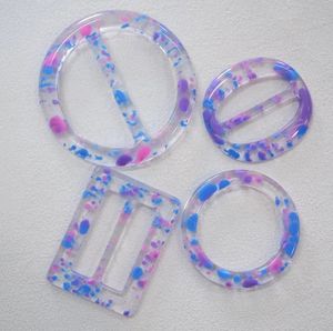 หัวเข็มขัดแฟชั่นสำหรับชุดว่ายน้ำกระเป๋าอุปกรณ์เสริมแหวนเรซินหัวเข็มขัดพลาสติก - Product Image 3