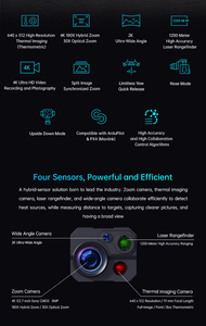SIYI ZT30 Optical 4 Sensors 4K AI 180X Hybrid <b>Gimbal</b> <b>Camera</b> Thermal Imaging With 1.2KM Laser Rangefinder - Product Image 5