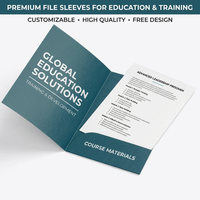 Carpeta de Presentación Personalizada para Formación Educativa con Bolsillo para Materiales de Curso y Empaque de Folletos