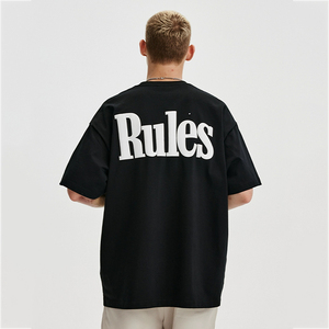 T-shirts pour hommes de grande taille personnalisés de haute qualité, en coton, à imprimé gonflé, lourds et de forme ample - Product Image 3
