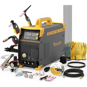 Kit de Soldadura y Corte por Plasma 6 en 1 Tooliom MCT-520 110/220V con Guantes, Alambre, Varilla, MIG, TIG, Soldadura por Arco, Soldadura por Flujo y Pistola de Bobina - Product Image 1