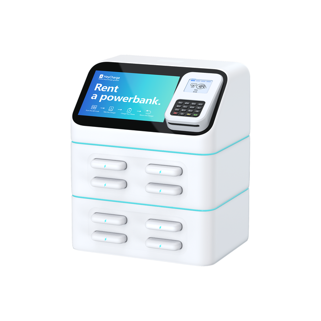 Shared Power Bank Station 8 Slots Advertising Charging Station Commercial Power Bank Rental Station with POS Vending Machine