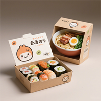 2025 populaire nouveau Design Sushi Set Box Sushi Catering Box Stand up Sushi Box avec personnalisé