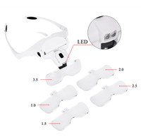 High-quality Led Magnifying Glasses Eyelashes Makeup Tools Magnifying Glasses with 5 Magnified Lenses