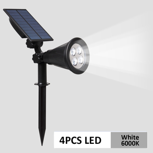 Spot solaire à <span class=keywords><strong>LED</strong></span> étanche pour l'extérieur Jardin Pelouse <span class=keywords><strong>Arbuste</strong></span> Arbre Cour Paysage Voie Appliques murales Panneau solaire Batterie PC - Product Image 5