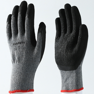 Gants enduits de travail pour hommes en gros bon marché Gants de <span class=keywords><strong>menuisier</strong></span> de jardin Gants enduits froissés en latex - Product Image 2